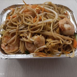 155. Spaghetti italiani con gamberi