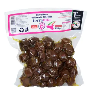 Oliwki Pieczone Czarne - 250g - Terramia - Sycylia