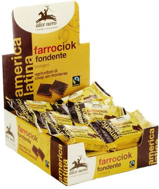 Herbatniki orkiszowe z gorzką czekoladą FAIR TRADE BIO 28 g - ALCE NERO