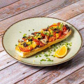 Baked Sandwich/ Zapiekanka  with  Bacon &  cheddar cheese
