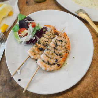 Pincho de langostinos