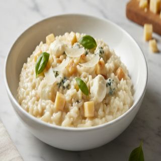 Risotto de cuatro quesos
