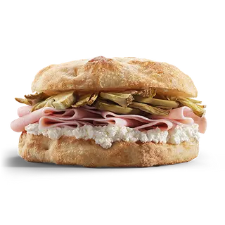 Focaccia prosciutto cotto a vapore