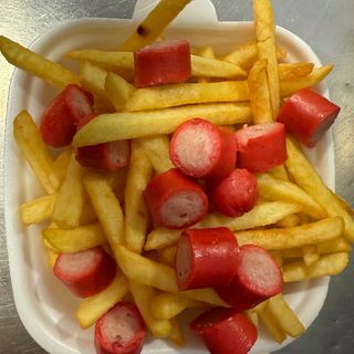 Papas normales con salchicha 