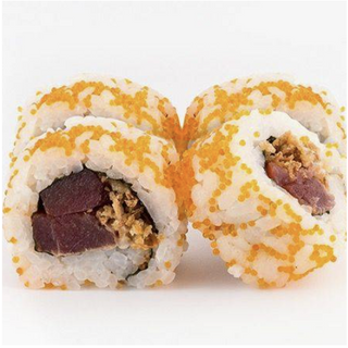 C. Atún picante, mayo y cebolla cruji 8u.