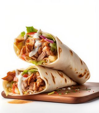 Rollo De Pollo y ternera con ensalada