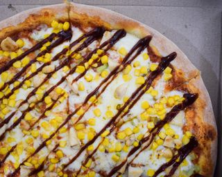 BBQ chicken pizza