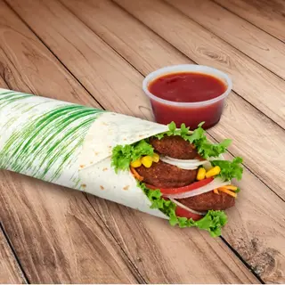 Lahmacun de flafel para vegano