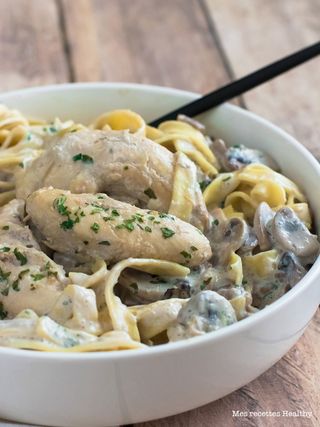 Pâtes Poulet Champignon Frais