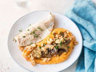 Filet De Bar À La Crème Champignon