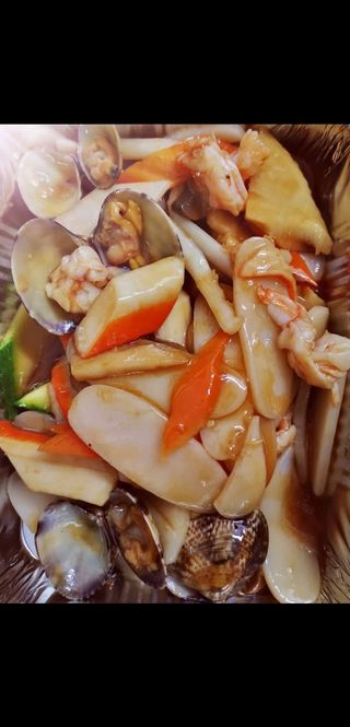 Gnocchi di riso con frutti di mare