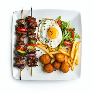 Pc11-Plato Combinado de 3 Pinchos Morunos
