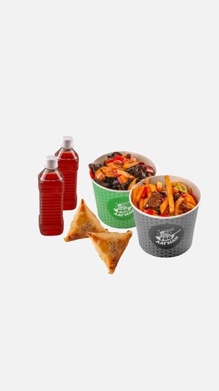 Фри мясо + могуру лагман (950г)