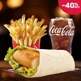 გრილზე შემწვარი ქათმის ვრეპის კომბო