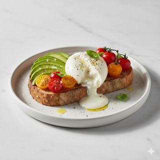 Tostada Con Queso Burrata Y Aguacate