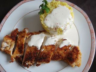 Planche Escalope Panée - Sauce Roquefort