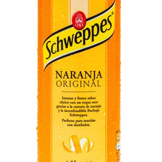 Shweppes naranja o Fanta naranja 33cl.
