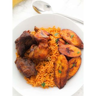  Smokey Jollof Rice, Plantain And Turkey