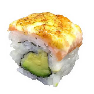 Uramaki salmon caramelizada