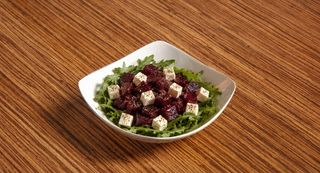 Arugula and beetroot with feta salad