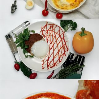 Бифштекс с яйцом