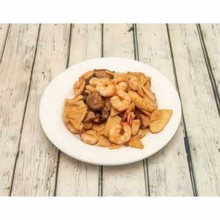 Gambas Con Bambú Y Setas Chinas