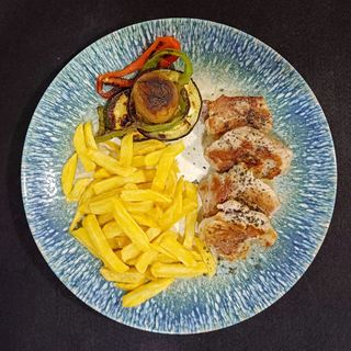 Solomillo cerdo plancha (salsa champiñon)