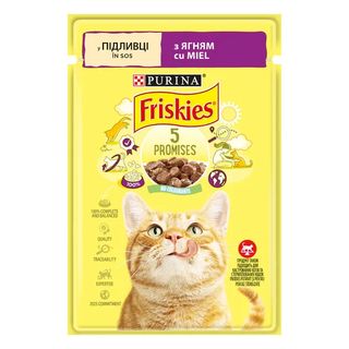 Purina Friskies - вологий корм для котів, ягня у підливці, 85 г