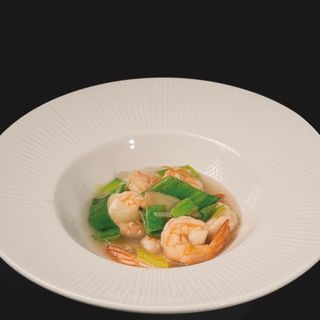 194. Gamberi con zenzero e cipollotti