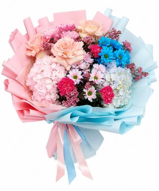 Buchet pastel roz & bleu