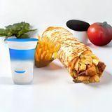 ქათმის დონერი როლი პატარა + კარტოფილი ფრი + პატარა აირანი