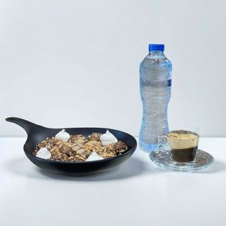 Poffertjes Chocolat Noir, Banane, Amande