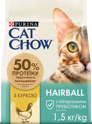 CAT CHOW Hairball з куркою 1,5кг