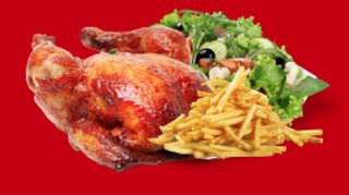 1/2 Roast Chicken + Chips + Salad