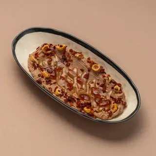 Паштет із курячої печінки з коричневим маслом та сезонним варенням (130 г)