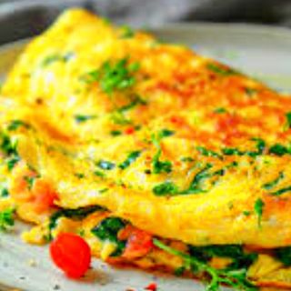 ომლეტი შაშხით/Омлет с ветчиной и сыром.