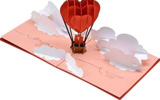 Cartão Pop-up - Balão Amor