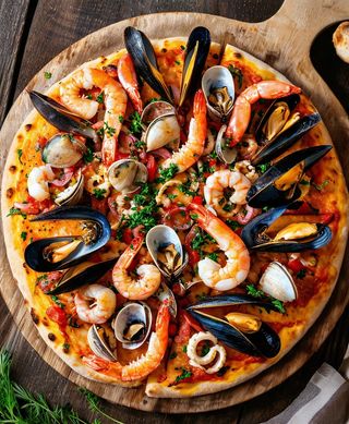 Pizza fruits de mer