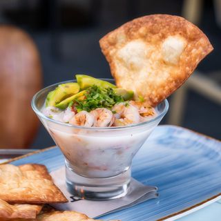 Ceviche De Rape Y Langostinos