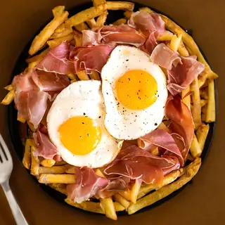 Huevos Estrellados Con Jamón serrano