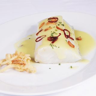 Tronco de bacalao "Alta cocina "  al Pilpíl