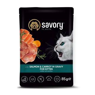 Пауч SAVORY для кошенят лосось з морквою 85г