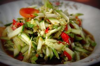 Som Tam with Carrot  and Cucumber