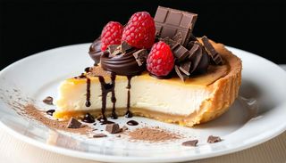 Печен чийзкейк с шоколад