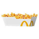 Картопля Фрі з сирним соусом та беконом