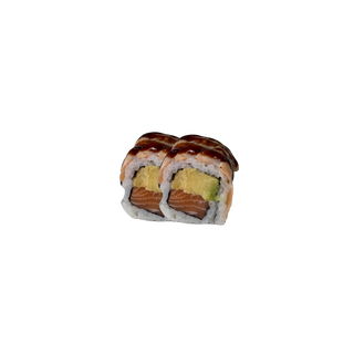 90. Uramaki De Aburi Salmón Roll (4 Pzs.)