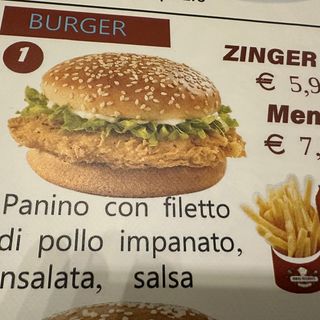 Zinger menù