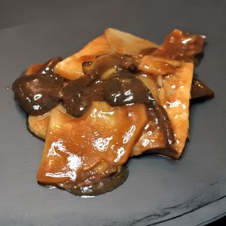 Bambú y Setas Salteado