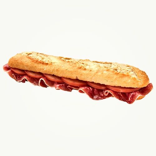 Montadito De Lacón Con Tomate Natural