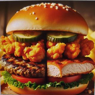 Menù Chick N beef burger